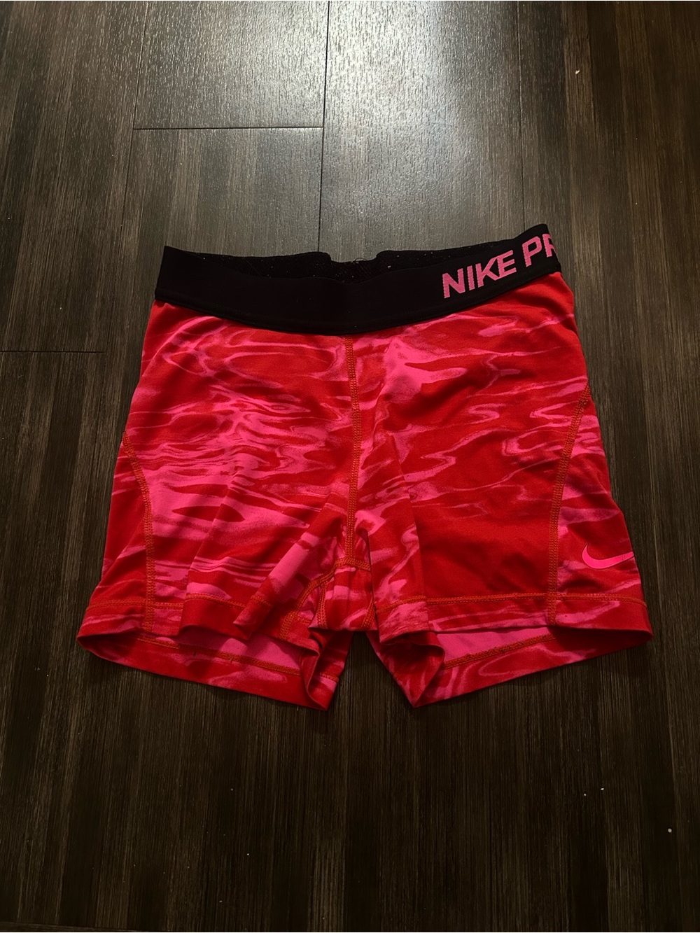 pink nike pro shorts
